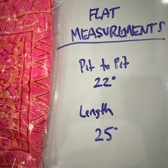 Vineyard Vines Tortola Scarf Print Pleated Top Knockout Pink Sz LARGE $148 - Picture 5 of 6